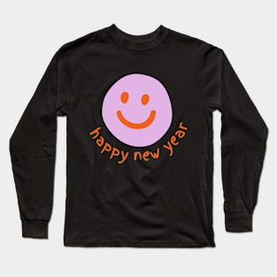 New Year Smile - face Long Sleeve T-Shirt